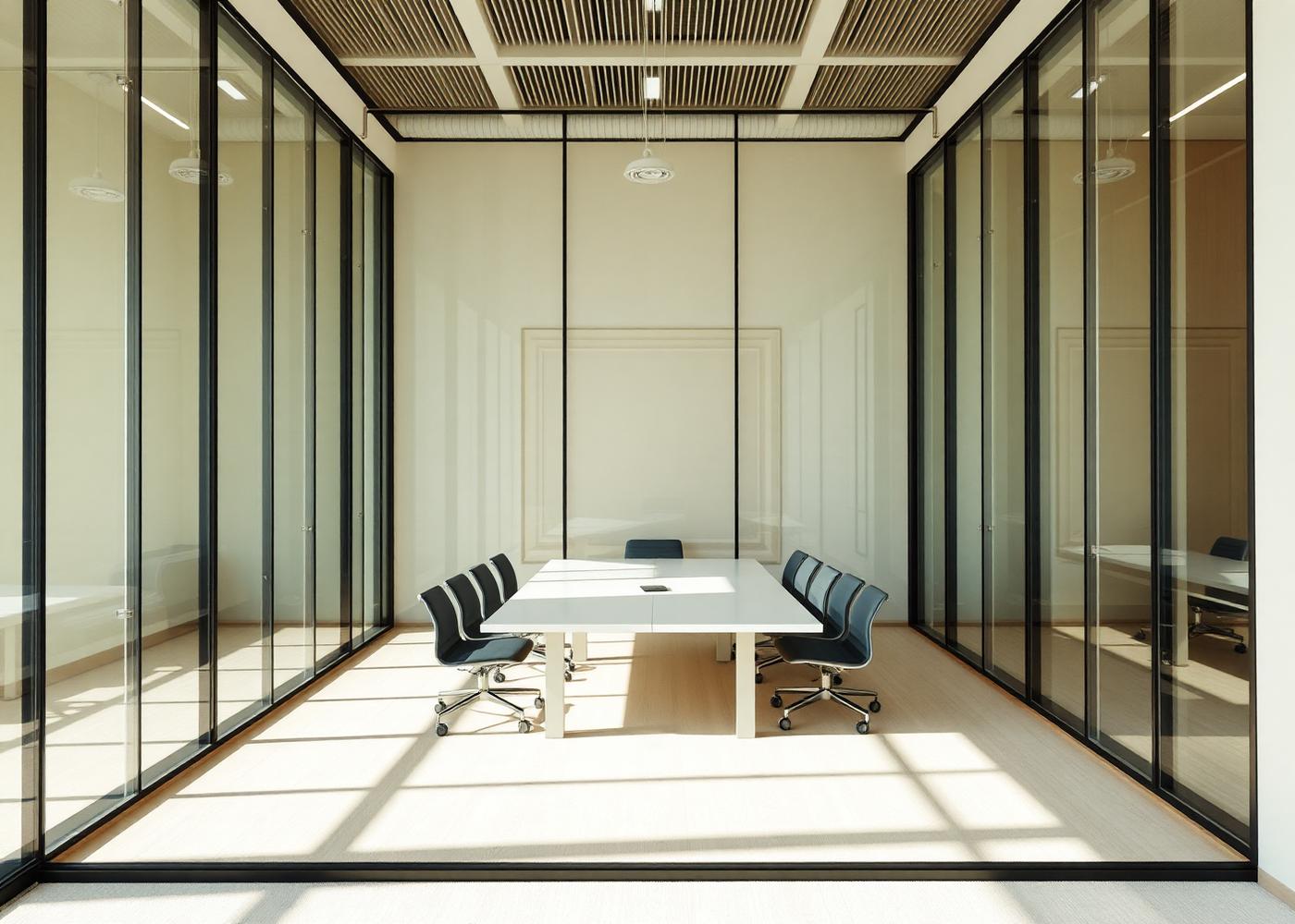 Modern corporate meeting room representing IRAQ FEED's management and commercial offices